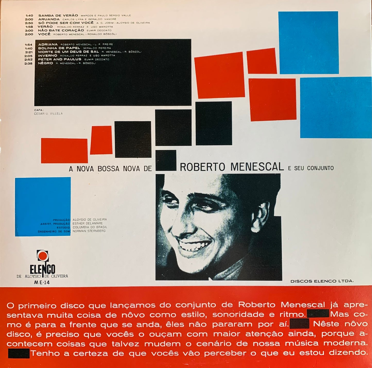 【USED】Roberto Menescal E Seu Conjunto - A Nova Bossa Nova (LP)