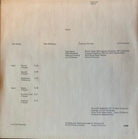 【USED】Terje Rypdal Waves (GERMAN Orig, LP)