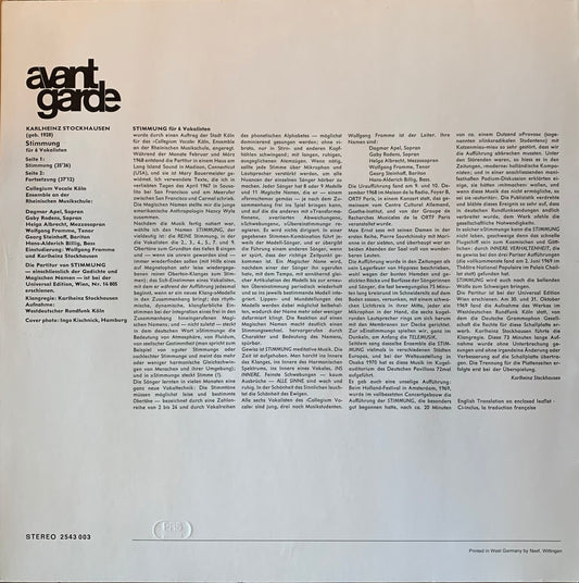 【USED】Karlheinz Stockhausen - Stimmung (LP)