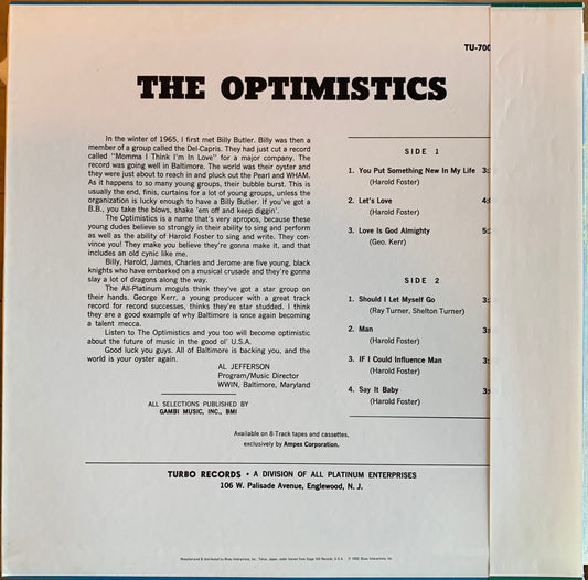 【USED】Optimistics – The Optimistics (LP)