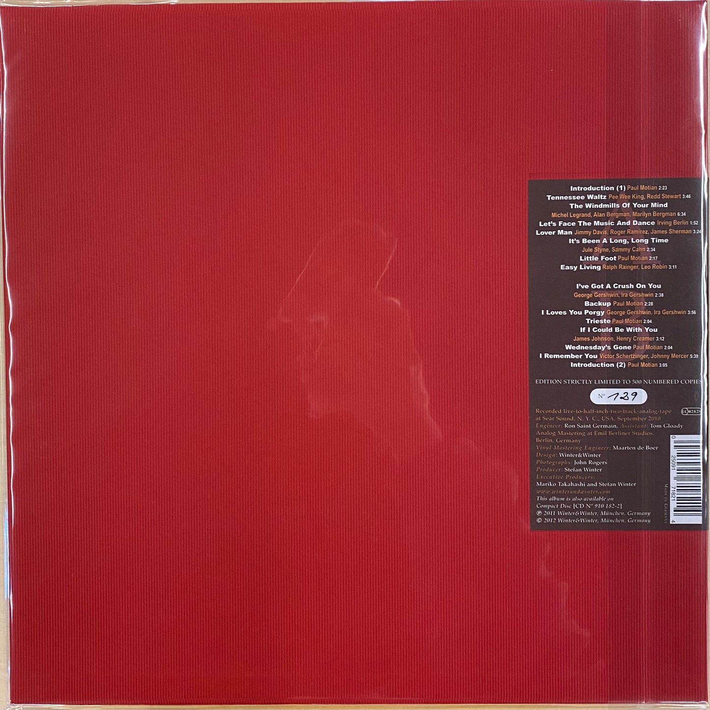 【USED】Paul Motian With Bill Frisell, Thomas Morgan, Petra Haden The Windmills Of Your Mind (LP)