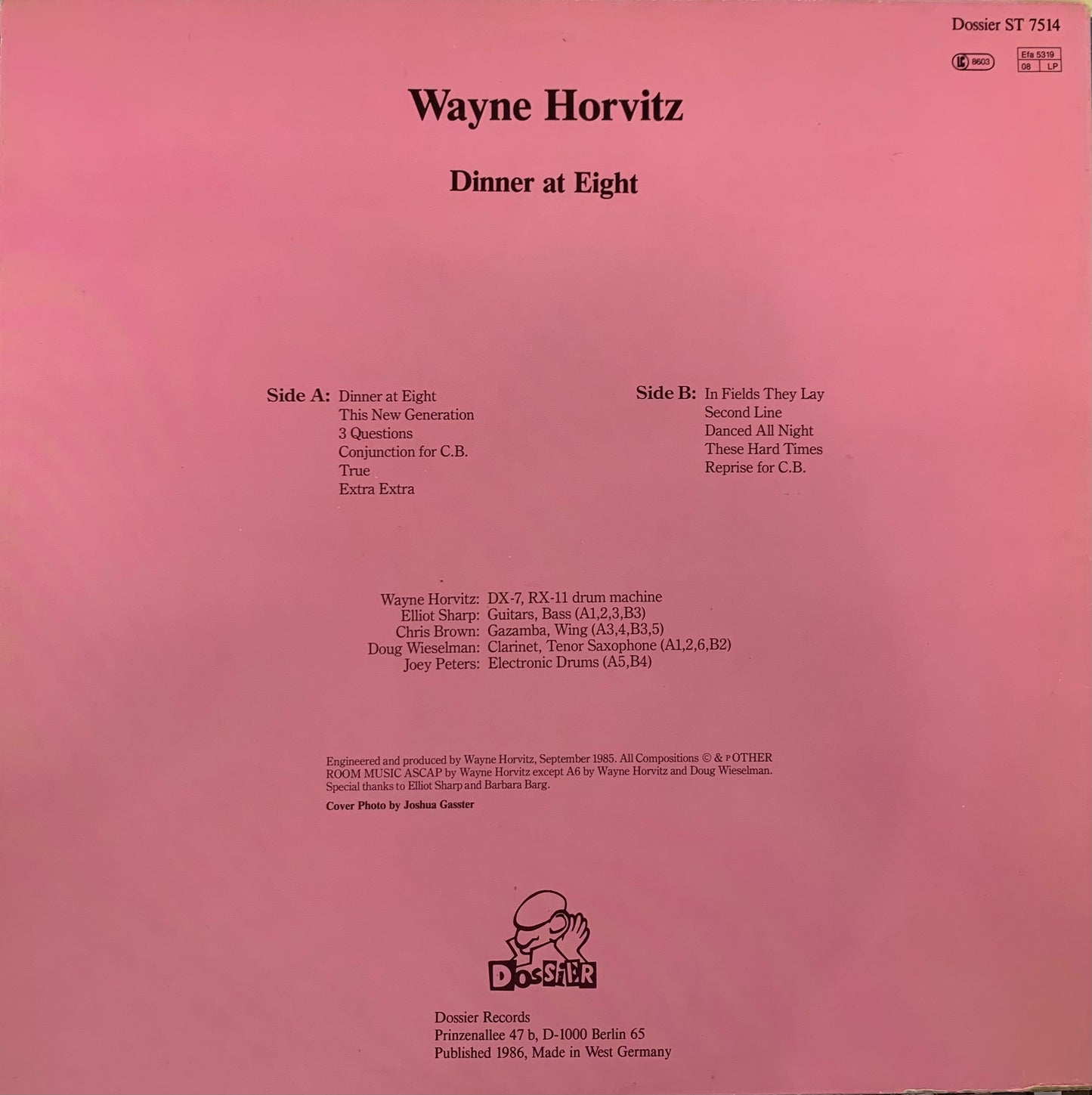 【USED】Wayne Horvitz - Dinner At Eight (LP)