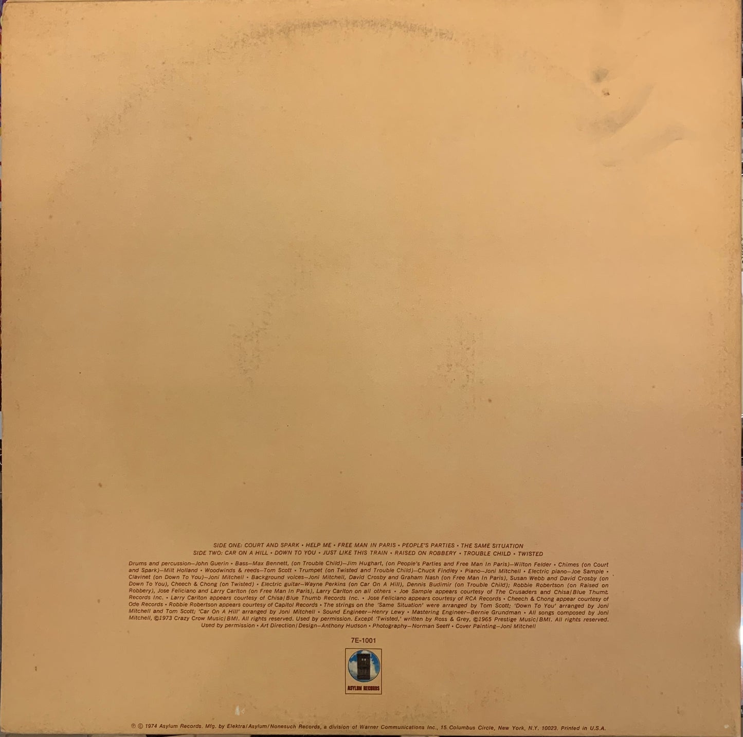 【USED, US ORIG】Joni Mitchell - Court And Spark (LP)