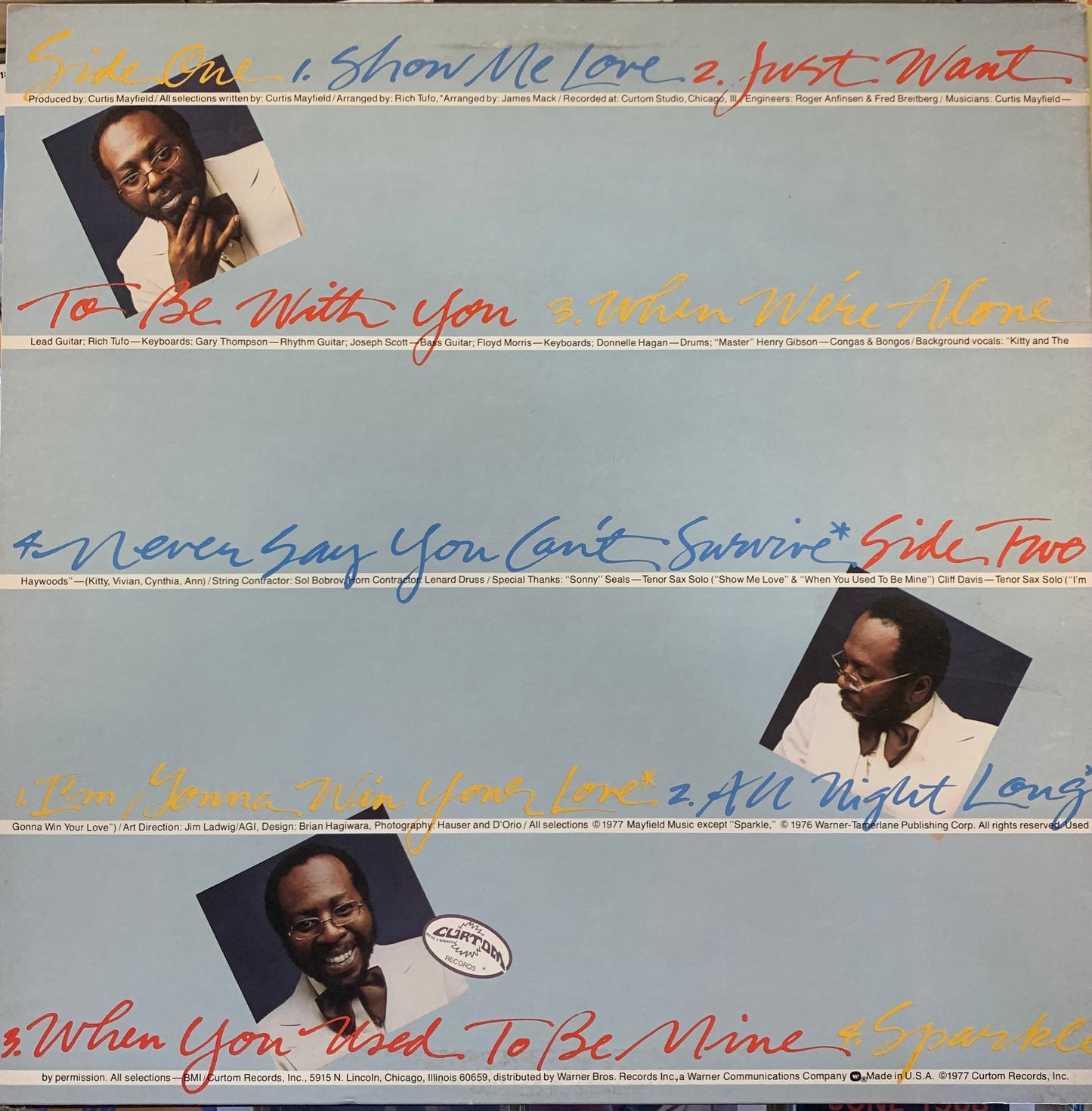 【USED, US ORIG】Curtis Mayfield Never Say You Can't Survive (LP)