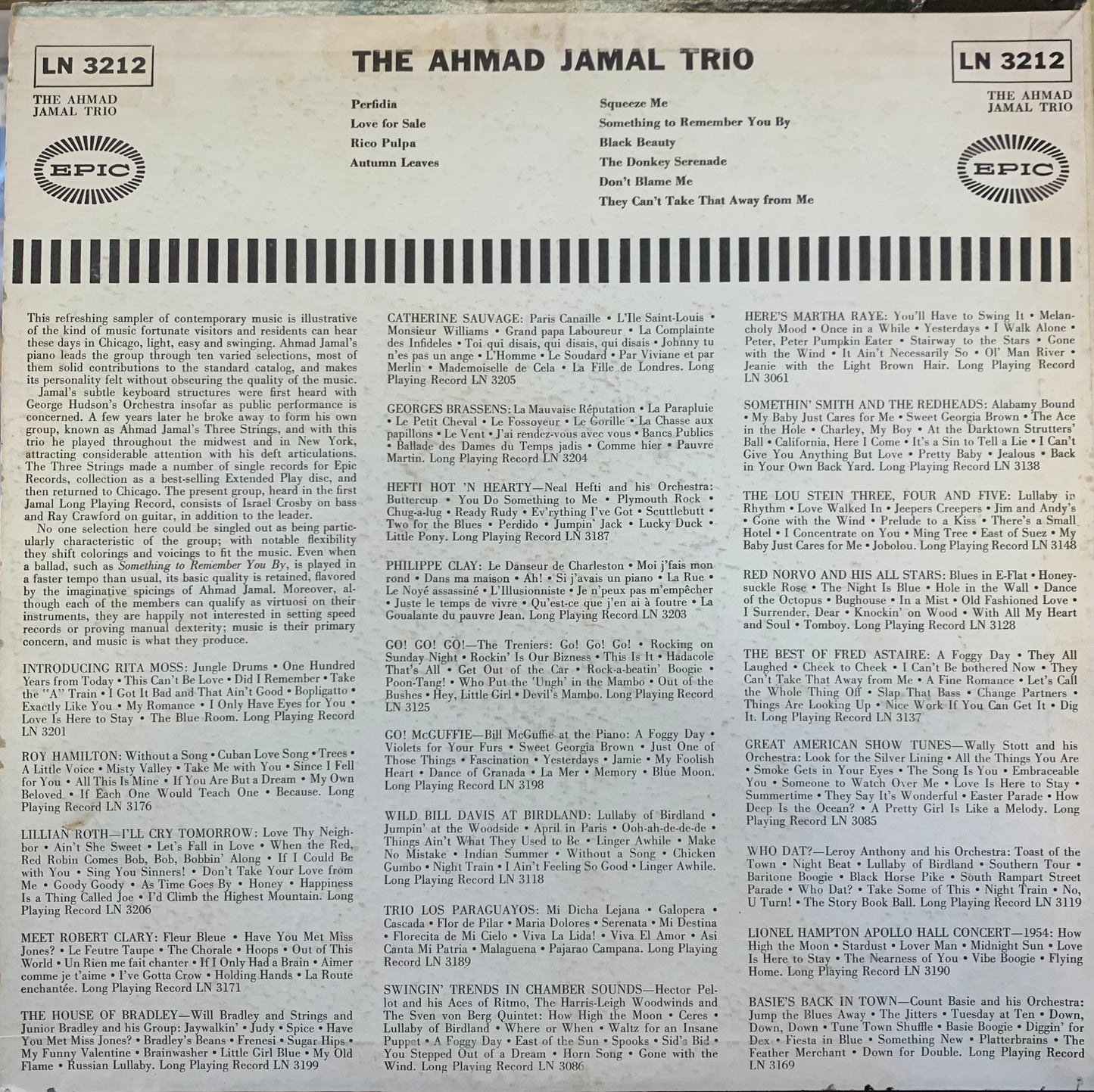 【USED】The Ahmad Jamal Trio - The Ahmad Jamal Trio (LP)