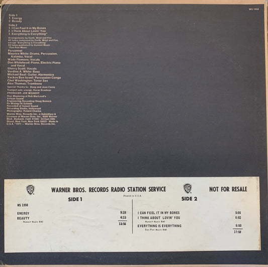 【USED, US ORIG】Earth, Wind & Fire - The Need Of Love (LP)