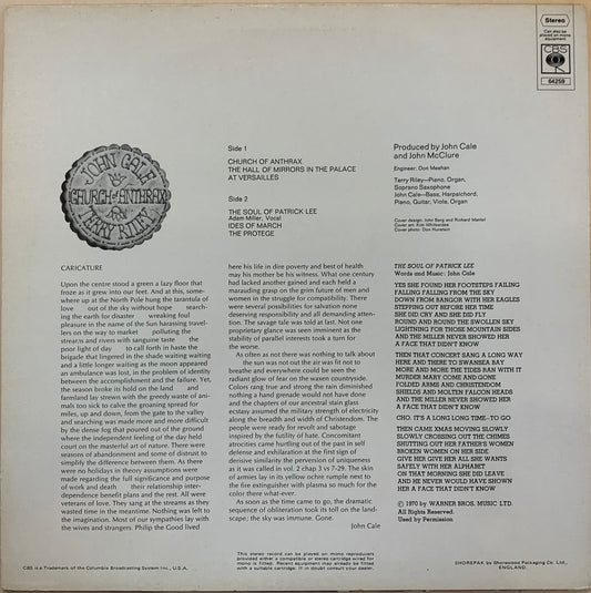 【USED】John Cale & Terry Riley - Church Of Anthrax (LP)