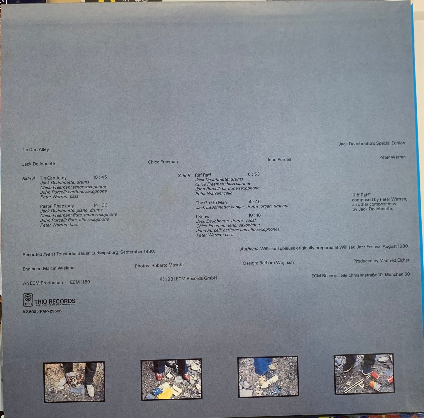 【USED, JAPAN PRESS】Jack DeJohnette's Special Edition - Tin Can Alley (LP)