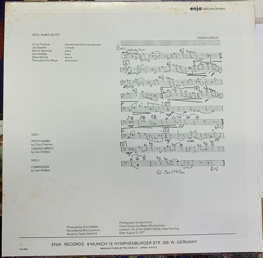 【USED, JAPAN PRESS】Cecil McBee Sextet With Chico Freeman - Compassion (LP)