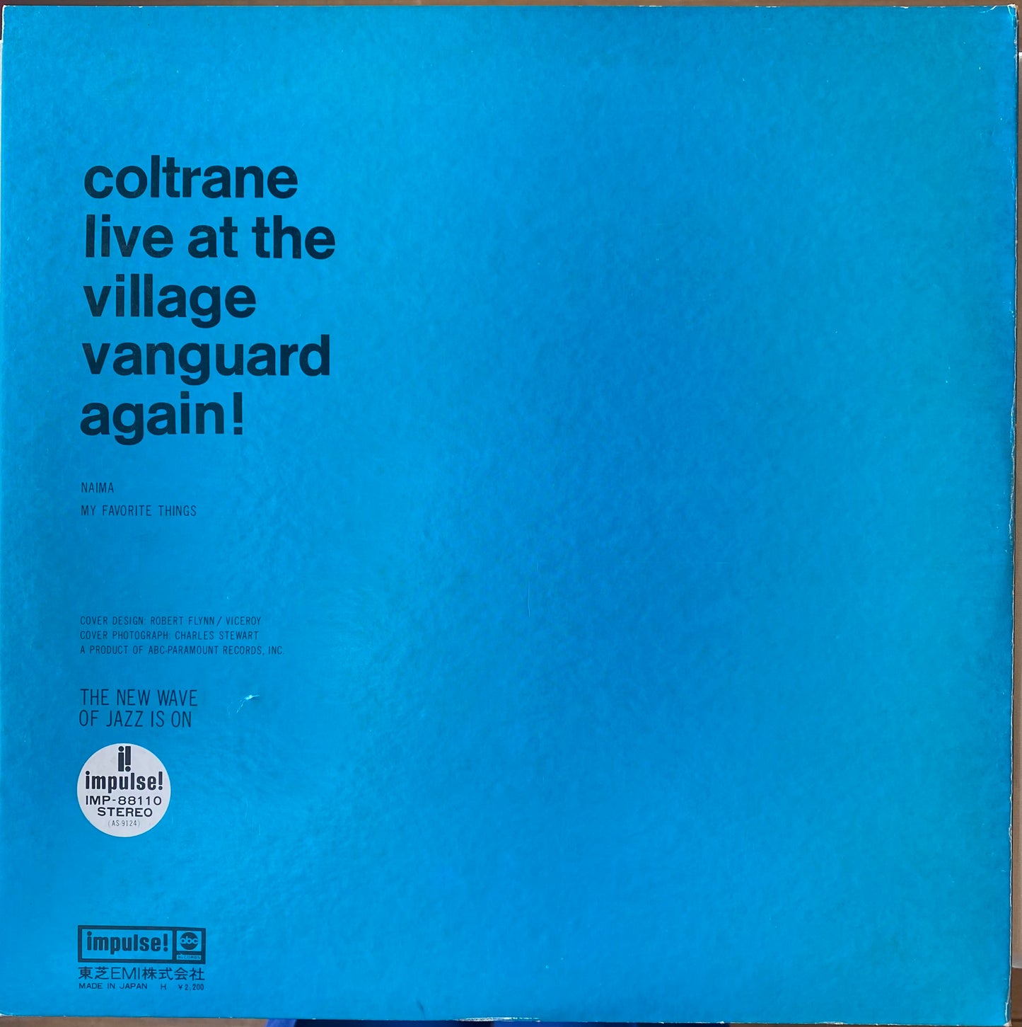 【USED】John Coltrane Quartet - Live At The Village Vanguard Again!