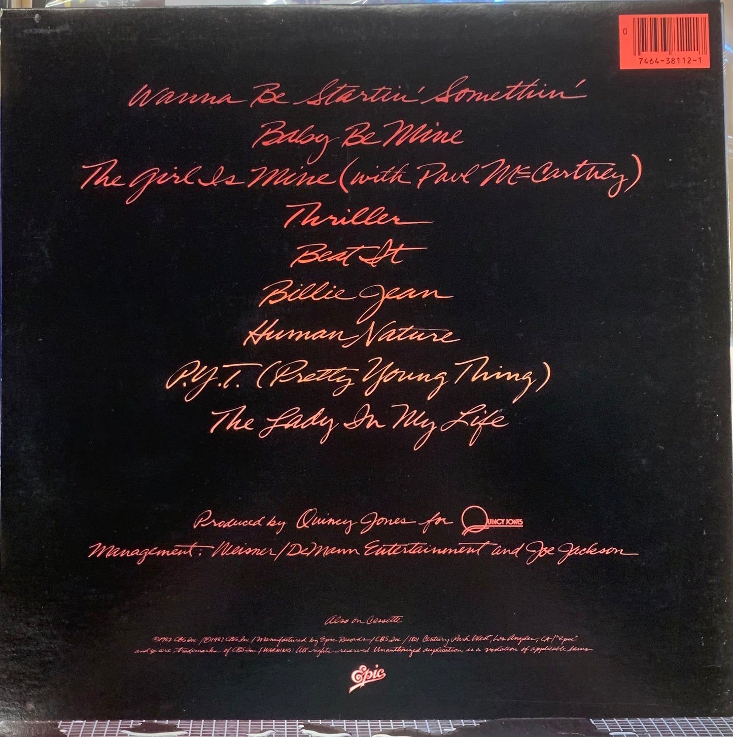 【USED, US Orig】Michael Jackson - Thriller (LP)