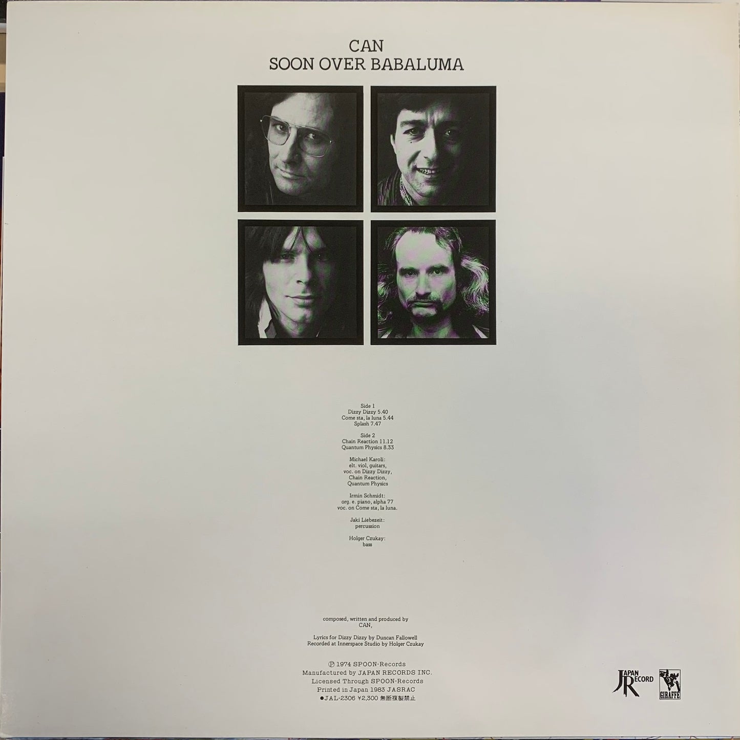 【USED, JAPAN PRESS】Can - Soon Over Babaluma (LP)