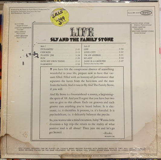 【USED, US Orig】Sly & The Family Stone - Life (LP)