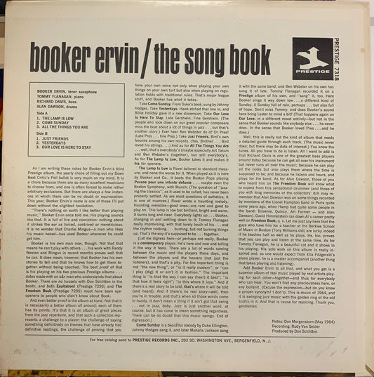 【USED】Booker Ervin - The Song Book (LP)