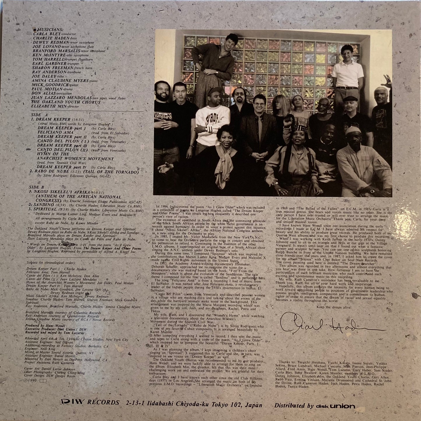 【USED】Charlie Haden And The Liberation Music Orchestra - Dream Keeper (LP)