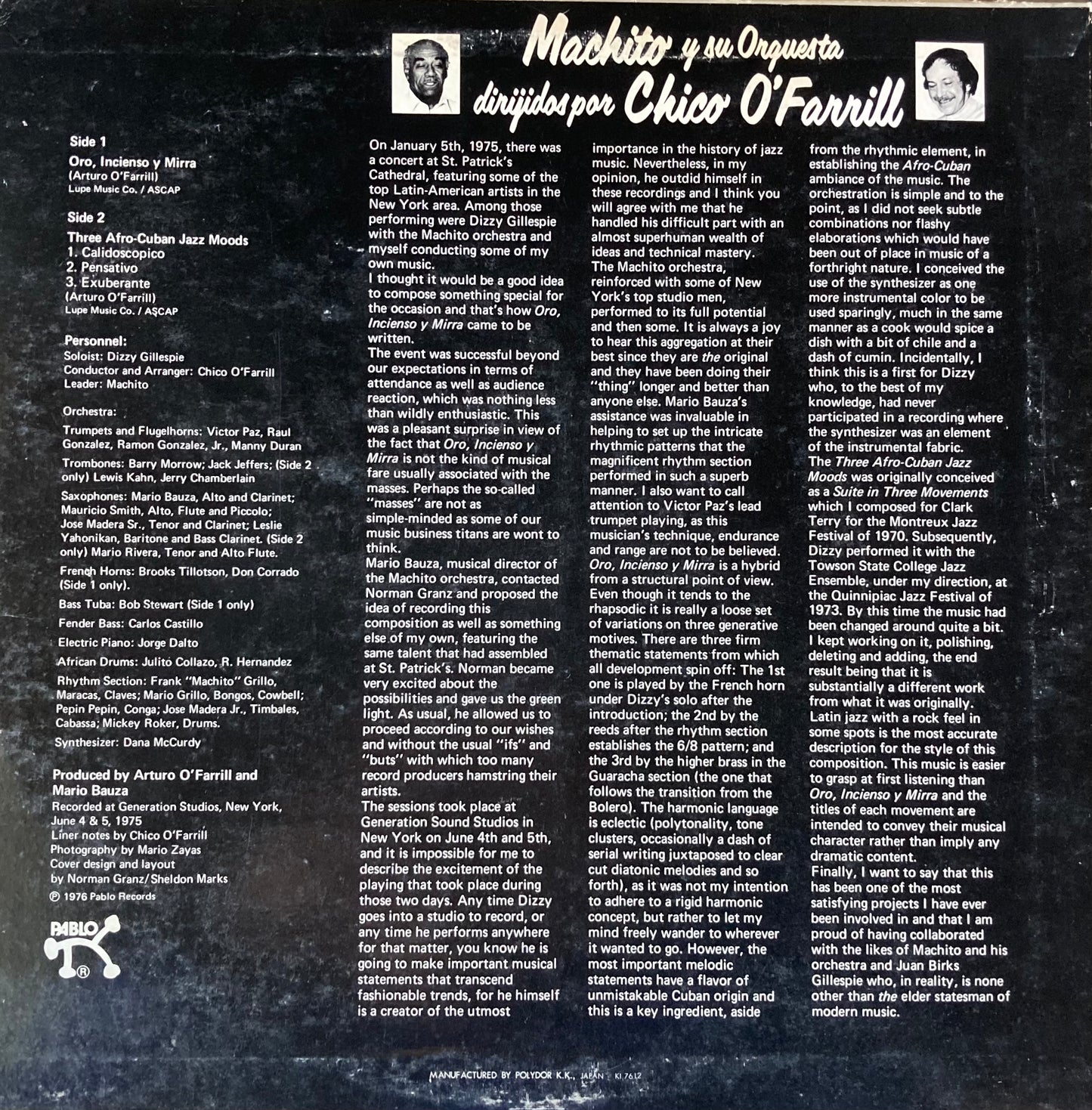 【USED】Dizzy Gillespie Y Machito - Afro-Cuban Jazz Moods (LP)