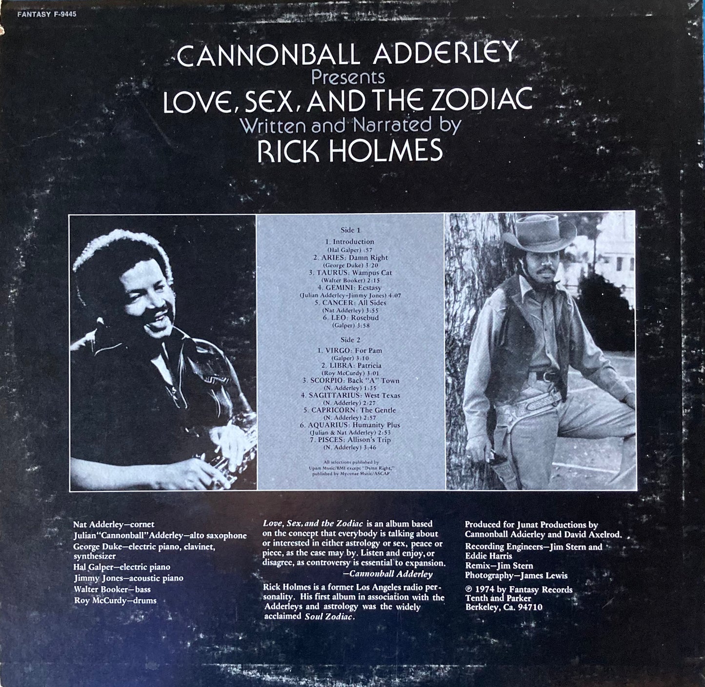 【USED】Cannonball Adderley Presents Rick Holmes - Love, Sex, And The Zodiac (LP)