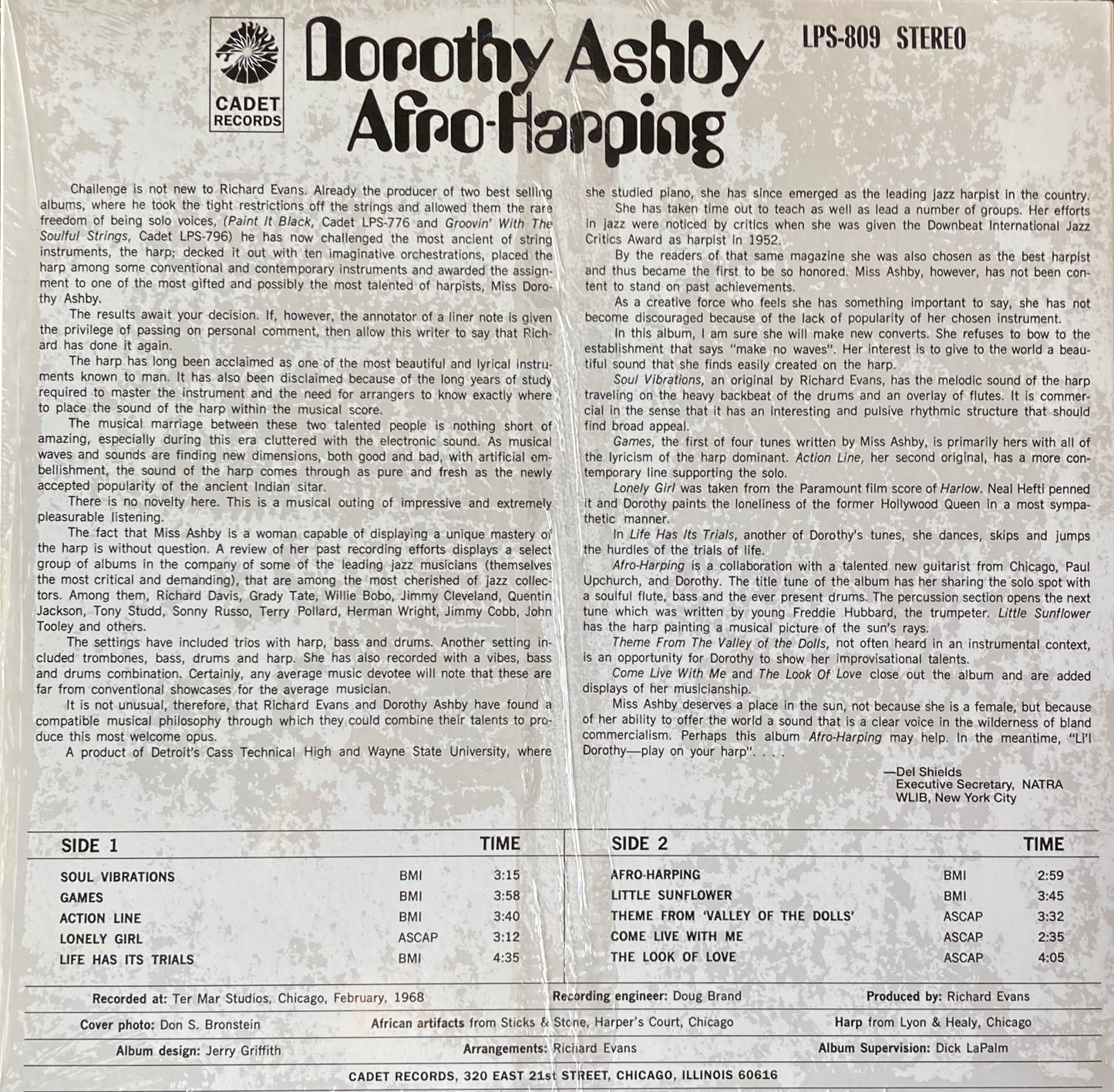 【USED】Dorothy Ashby - Afro-Harping (LP)