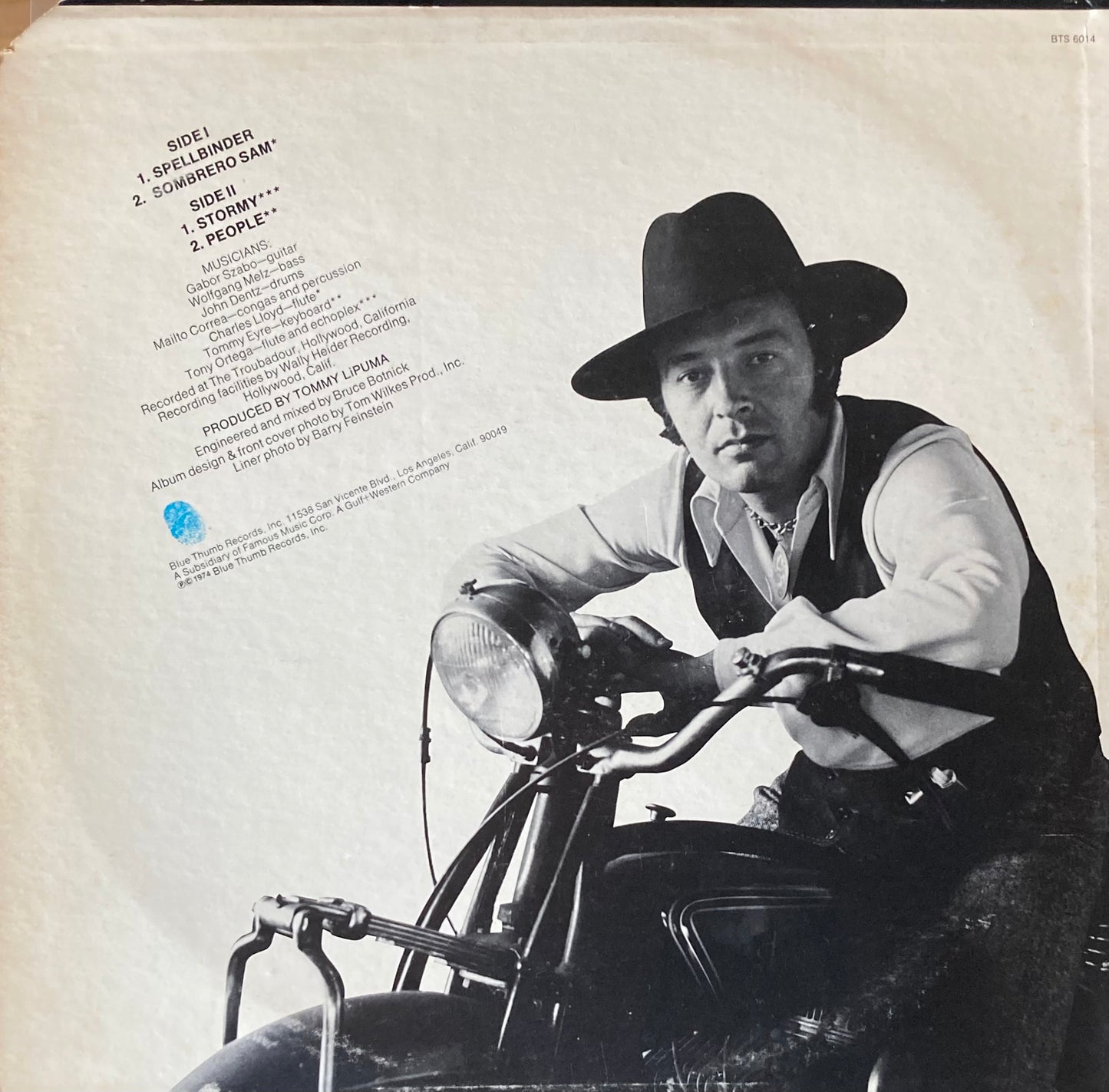 【USED】Gabor Szabo Live With Charles Lloyd - Gabor Szabo Live With Charles Lloyd (Featuring Spellbinder) (LP)