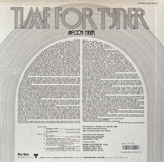 【USED】McCoy Tyner - Time For Tyner (LP)
