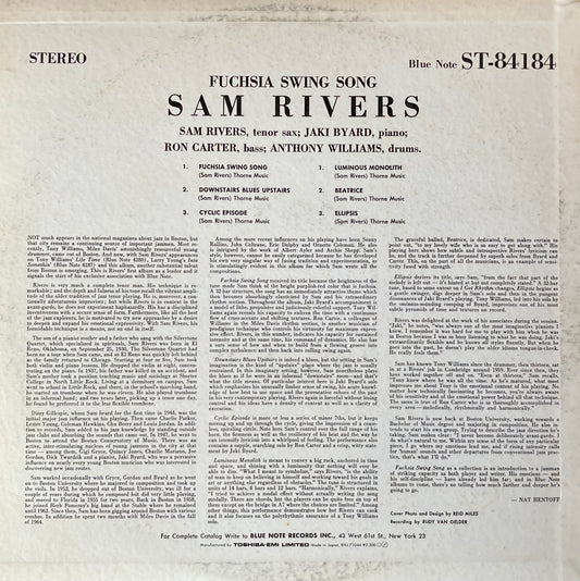 【USED】Sam Rivers - Fuchsia Swing Song (LP)