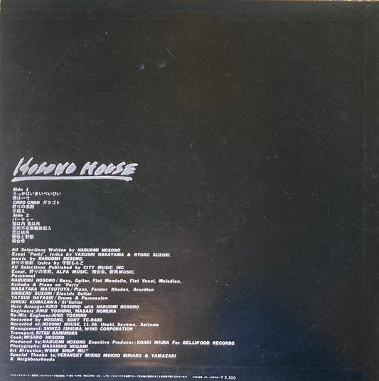 【USED】細野晴臣 - Hosono House (LP)