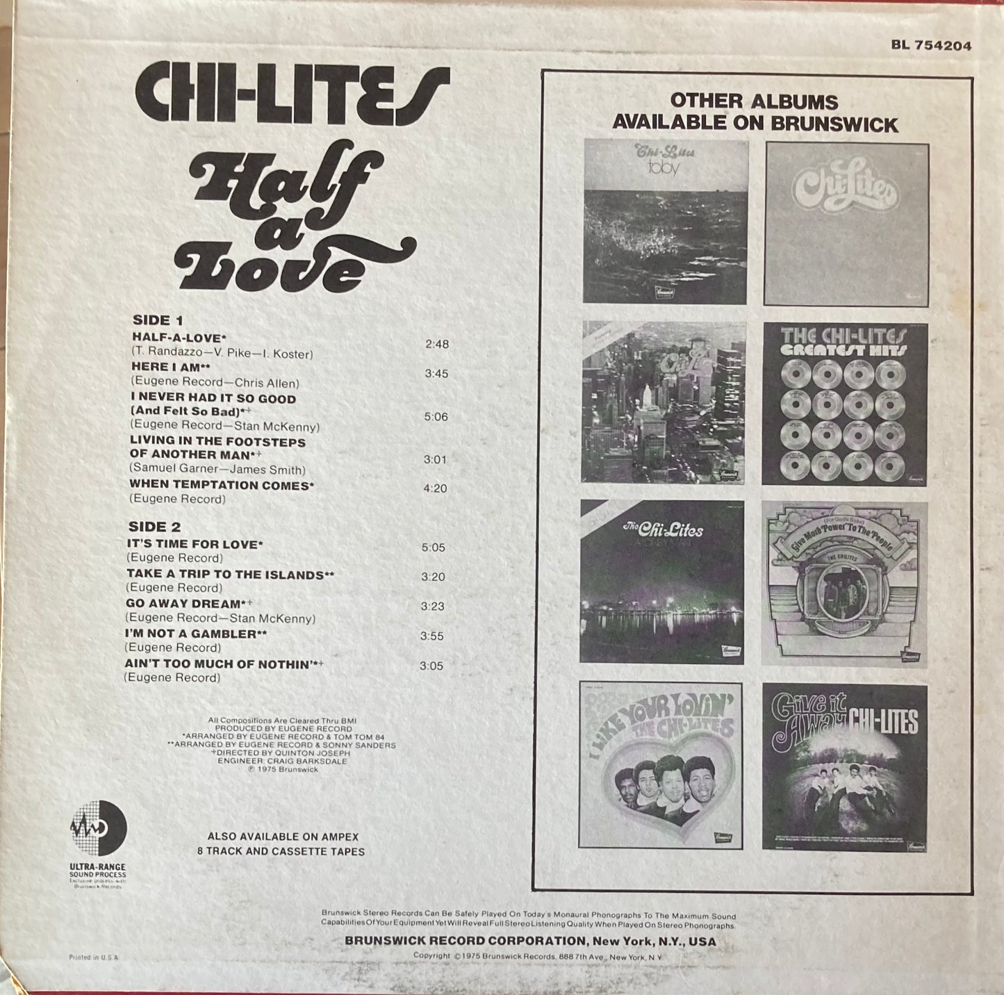 【USED】Chi-Lites - Half A Love (LP)