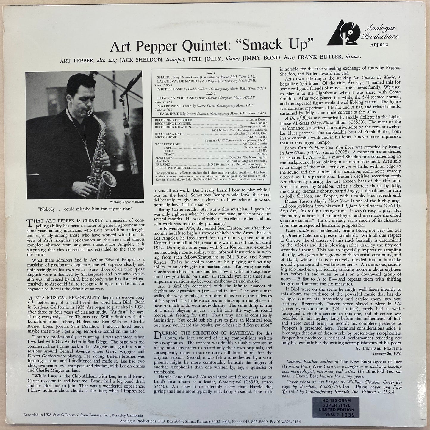 Art Pepper Quintet