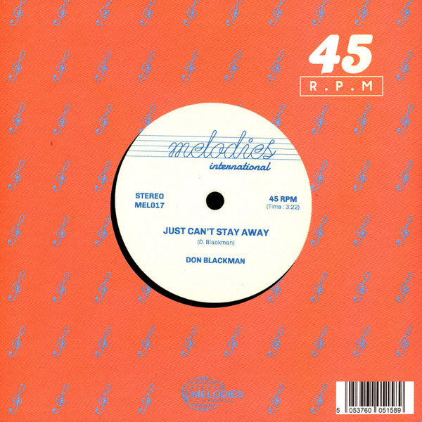 Don Blackman - Just Can't Stay Away(7)