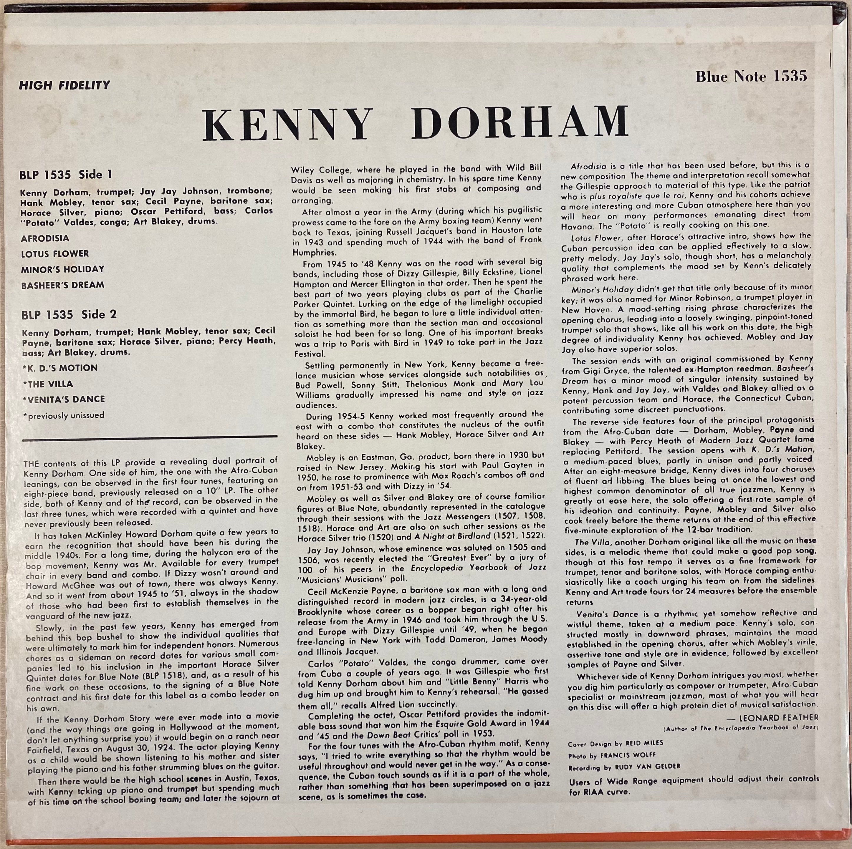 中古レコード】Kenny Dorham - Afro-Cuban – CELLAR RECORDS