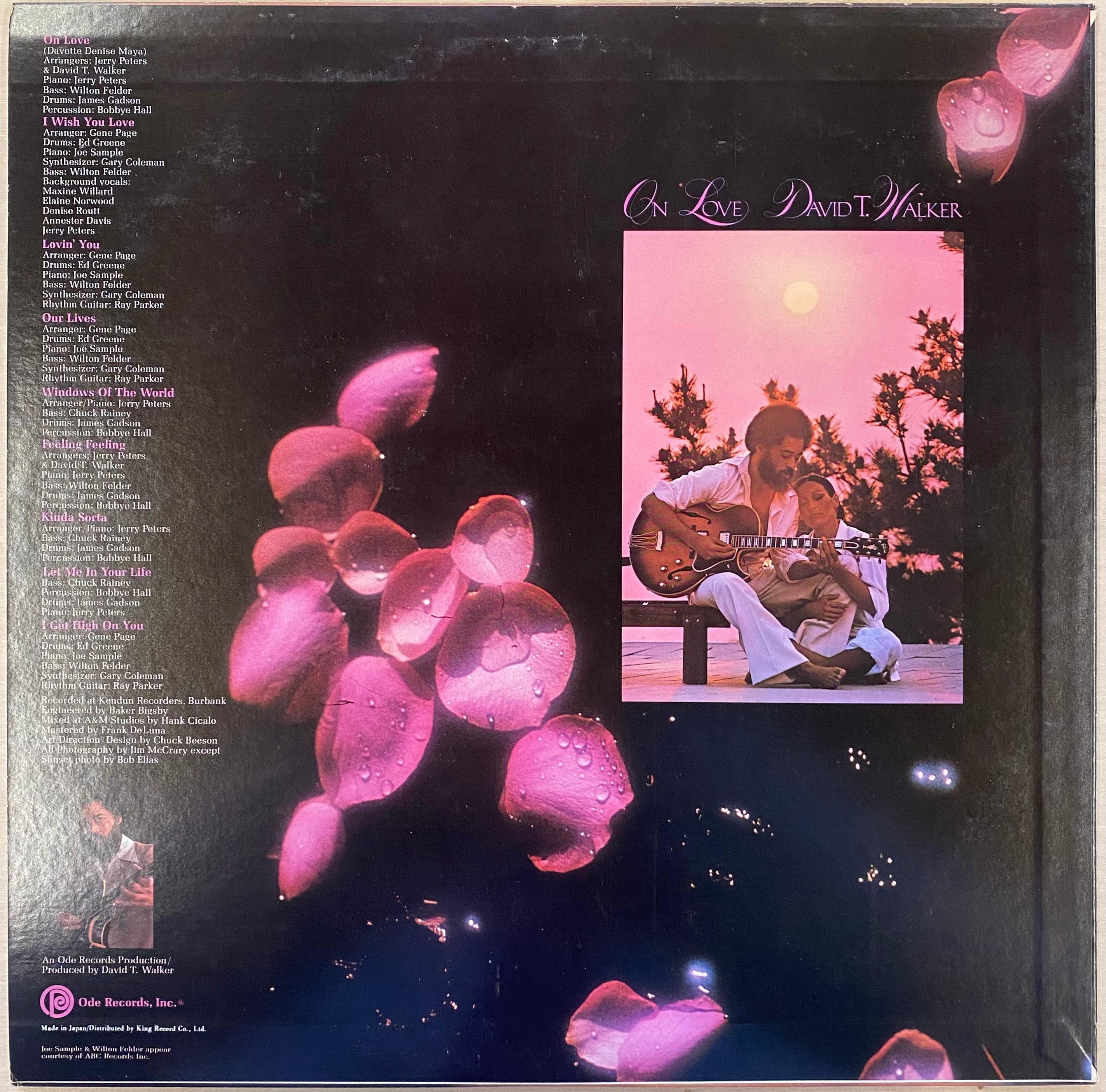名盤　David T. Walker / On Love US Original 中古レコード】David T. Walker - On Love – CELLAR RECORDS