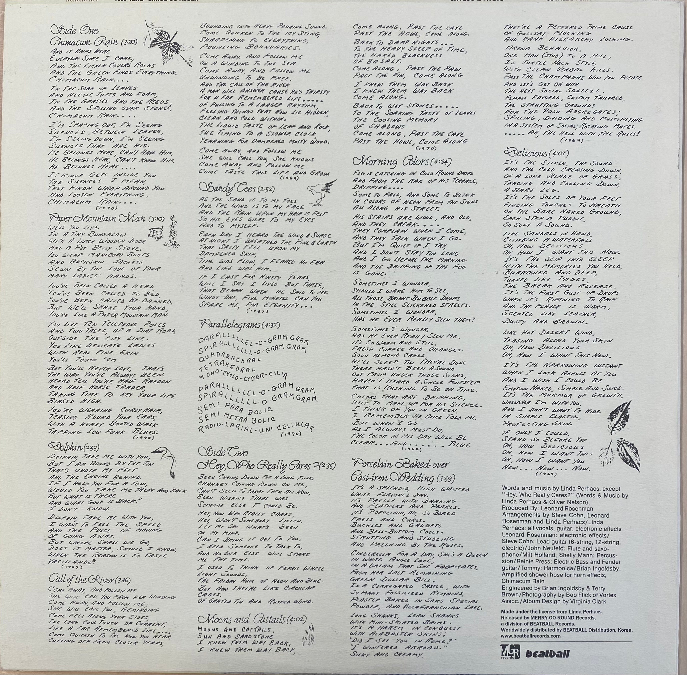 中古レコード】Linda Perhacs - Parallelograms – CELLAR RECORDS