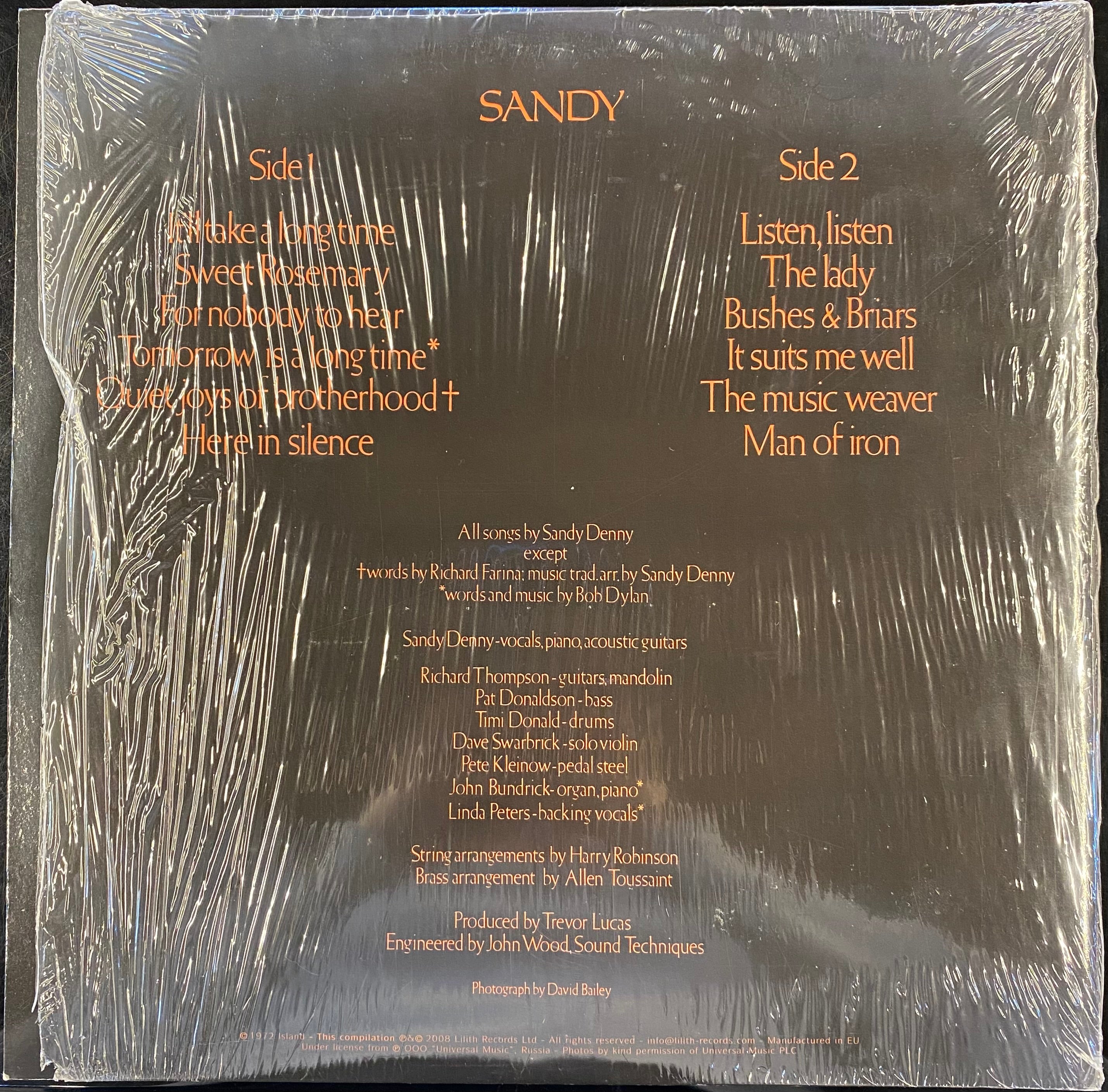 中古レコード】Sandy Denny - Sandy – CELLAR RECORDS
