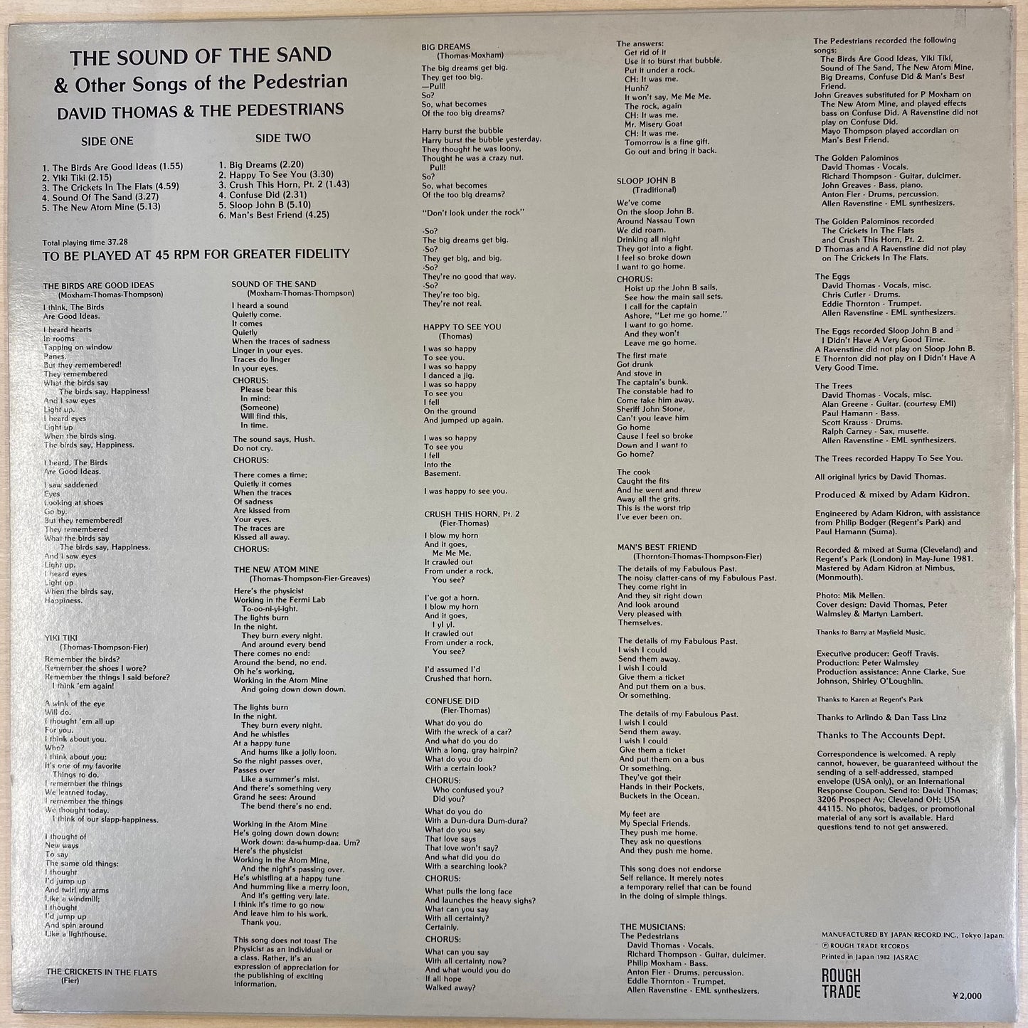 David Thomas & The Pedestrians