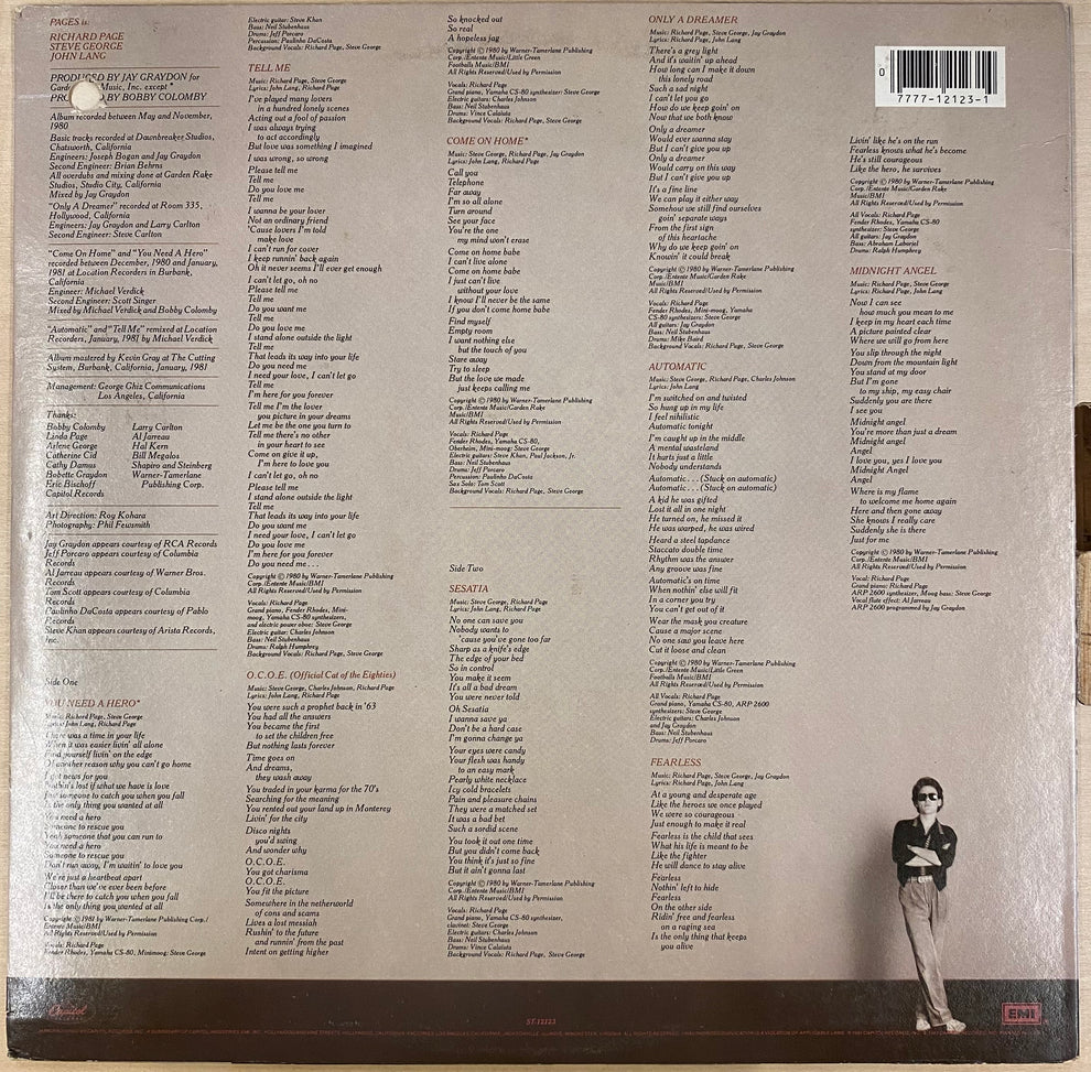 【中古LP / USオリジナル】Pages - Pages – CELLAR RECORDS