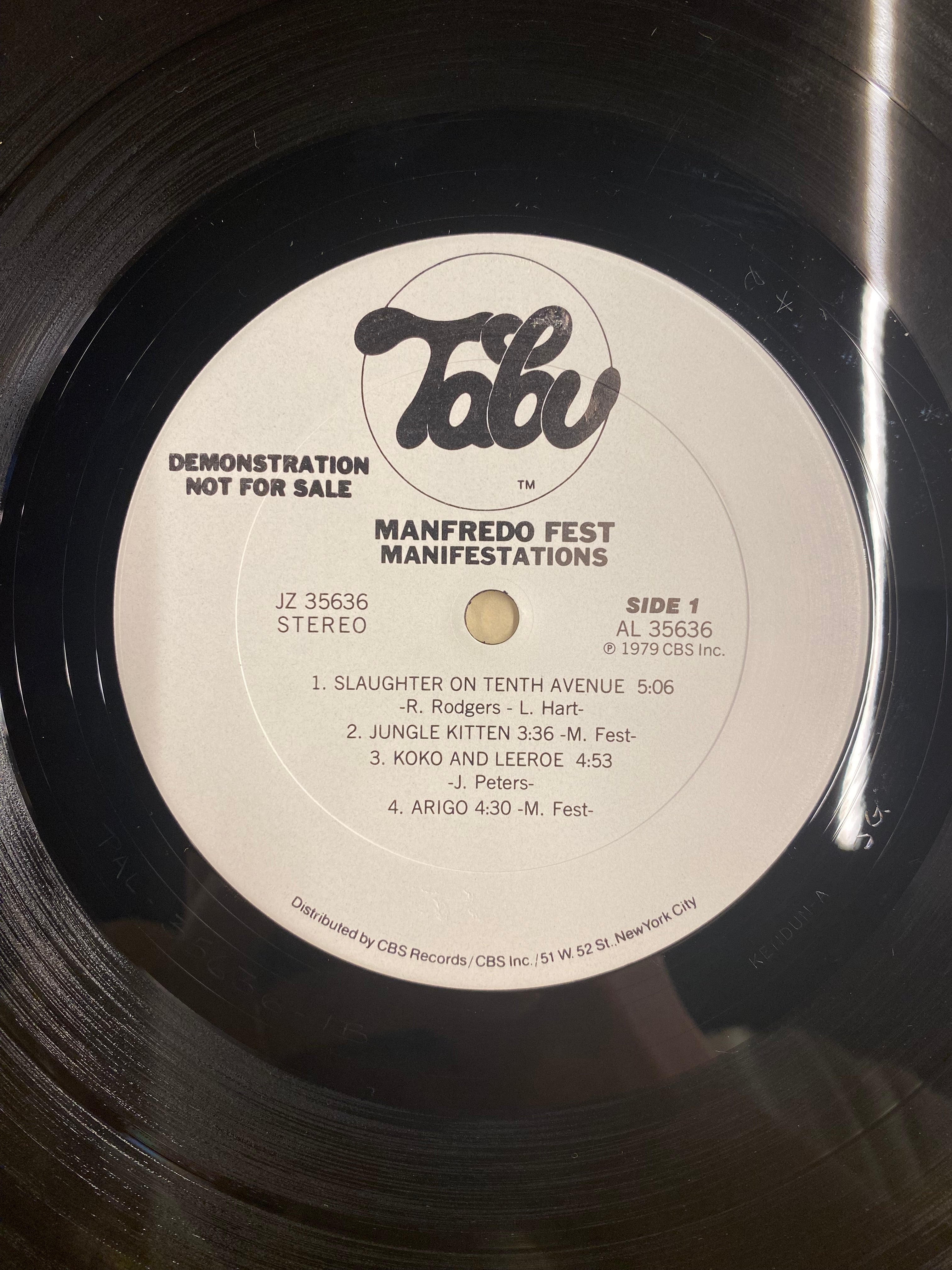 中古LP / USオリジナル】Manfredo Fest - Manifestations – CELLAR RECORDS