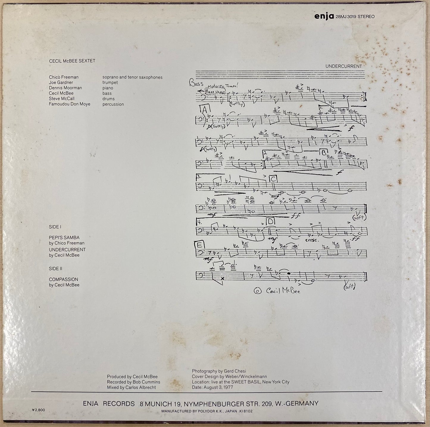 Cecil McBee Sextet With Chico Freeman