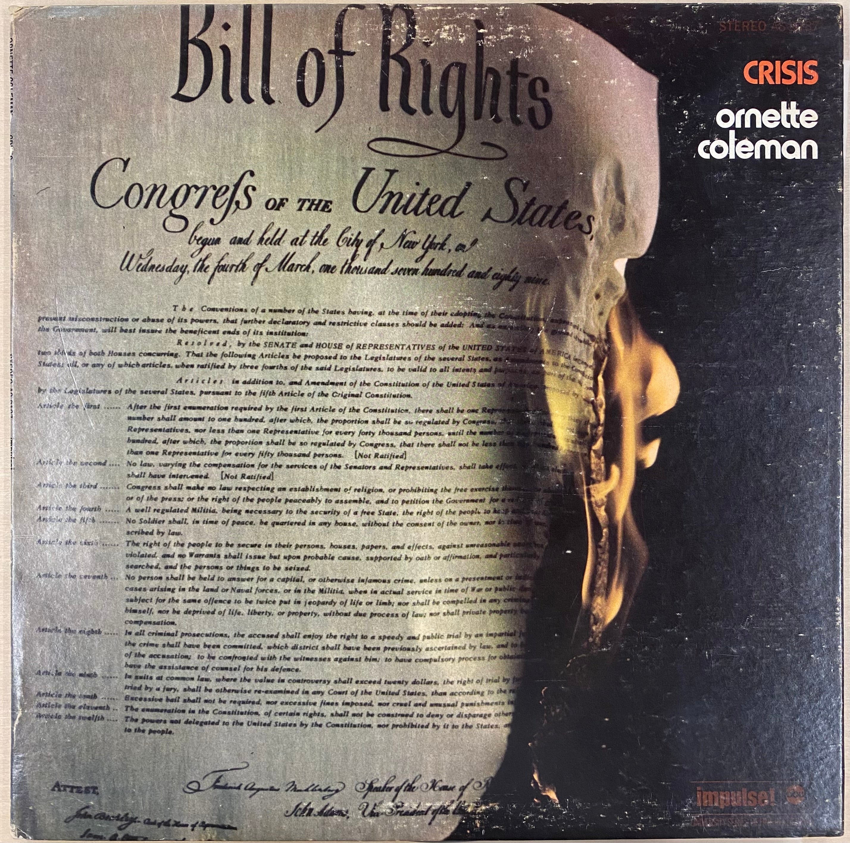 洋楽 Ornette Coleman Crisis LP us 中古LP / USオリジナル】Ornette Coleman - Crisis – CELLAR RECORDS