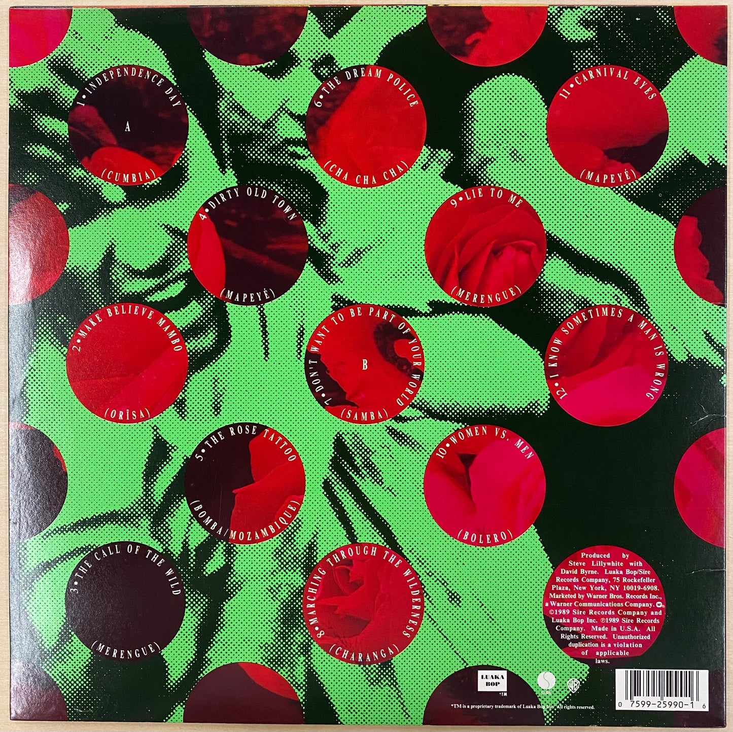 【USED, US Orig】David Byrne - Rei Momo (LP)