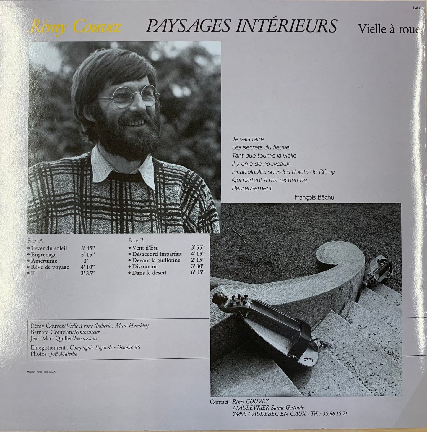 【USED】Rémy Couvez - Paysages Intérieurs (LP)