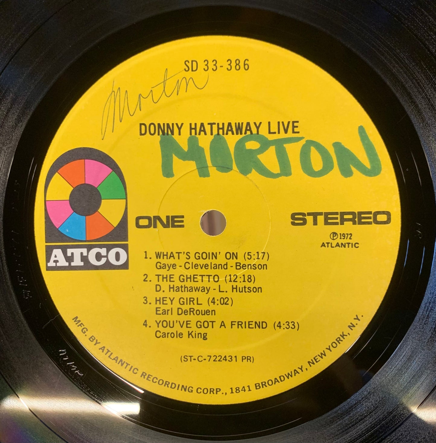 【USED, US ORIG】Donny Hathaway - Live (LP)