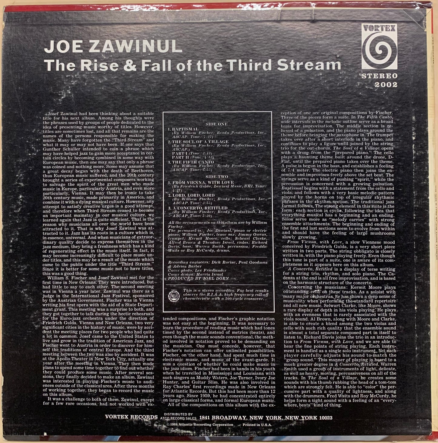【USED, US Orig】Joe Zawinul - The Rise & Fall Of The Third Stream (LP)