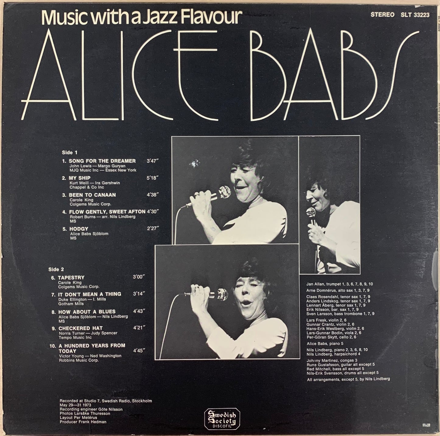 【USED, Orig】Alice Babs / Nils Lindberg's Orchestra - Music With A Jazz Flavour (LP)