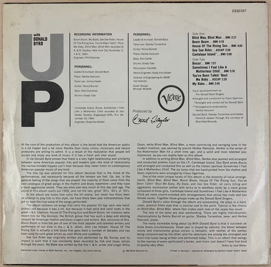 【USED】Donald Byrd - Up With Donald Byrd (LP)