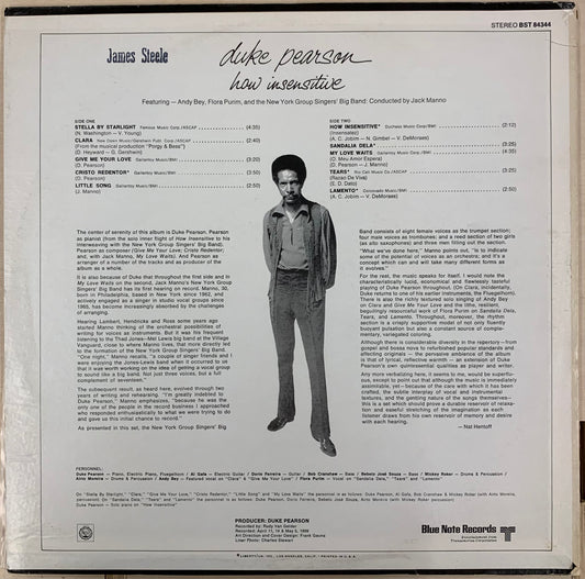 【USED】Duke Pearson - How Insensitive (LP)