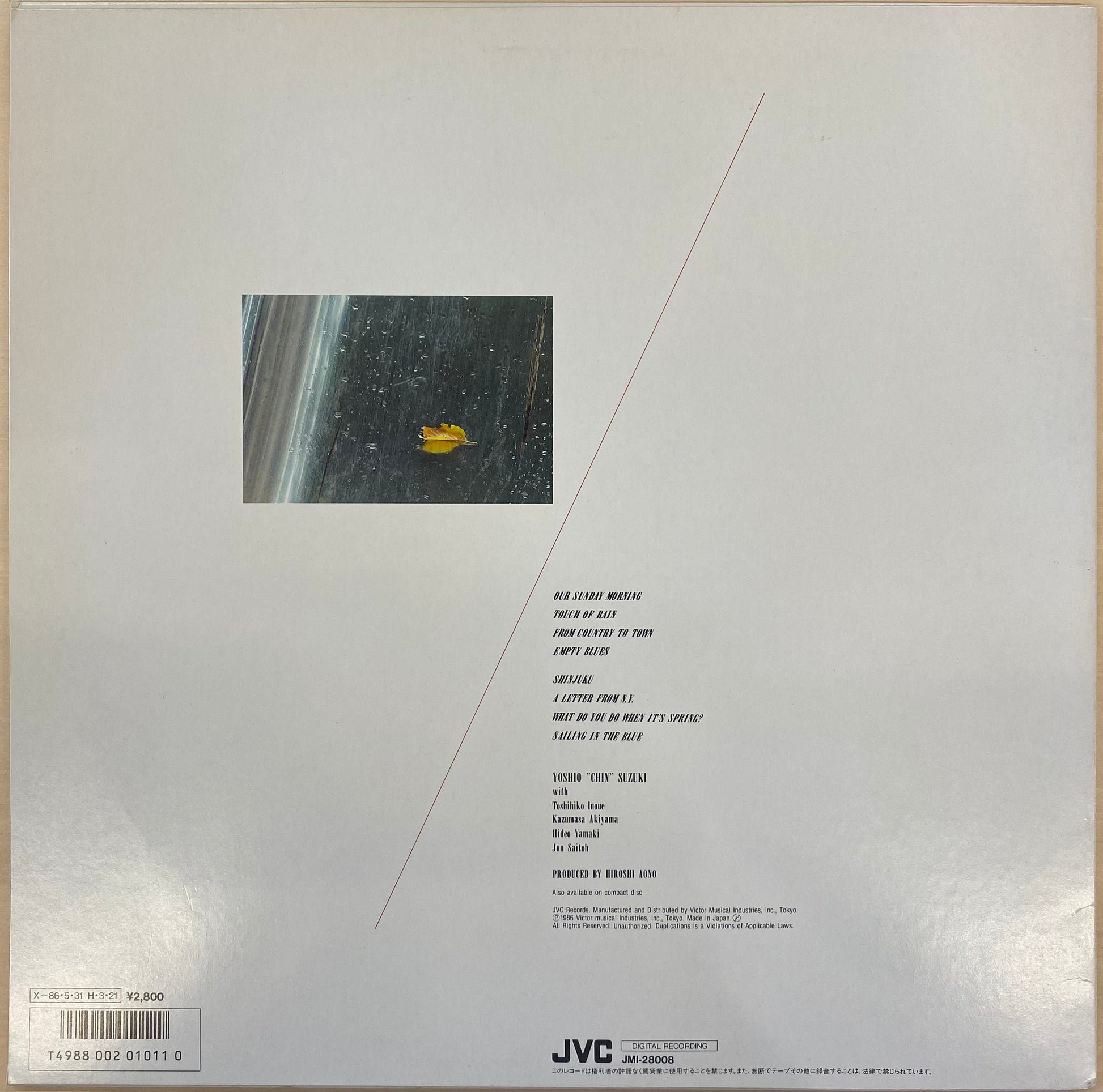 中古LP / オリジナル】鈴木良雄 - Touch Of Rain – CELLAR RECORDS