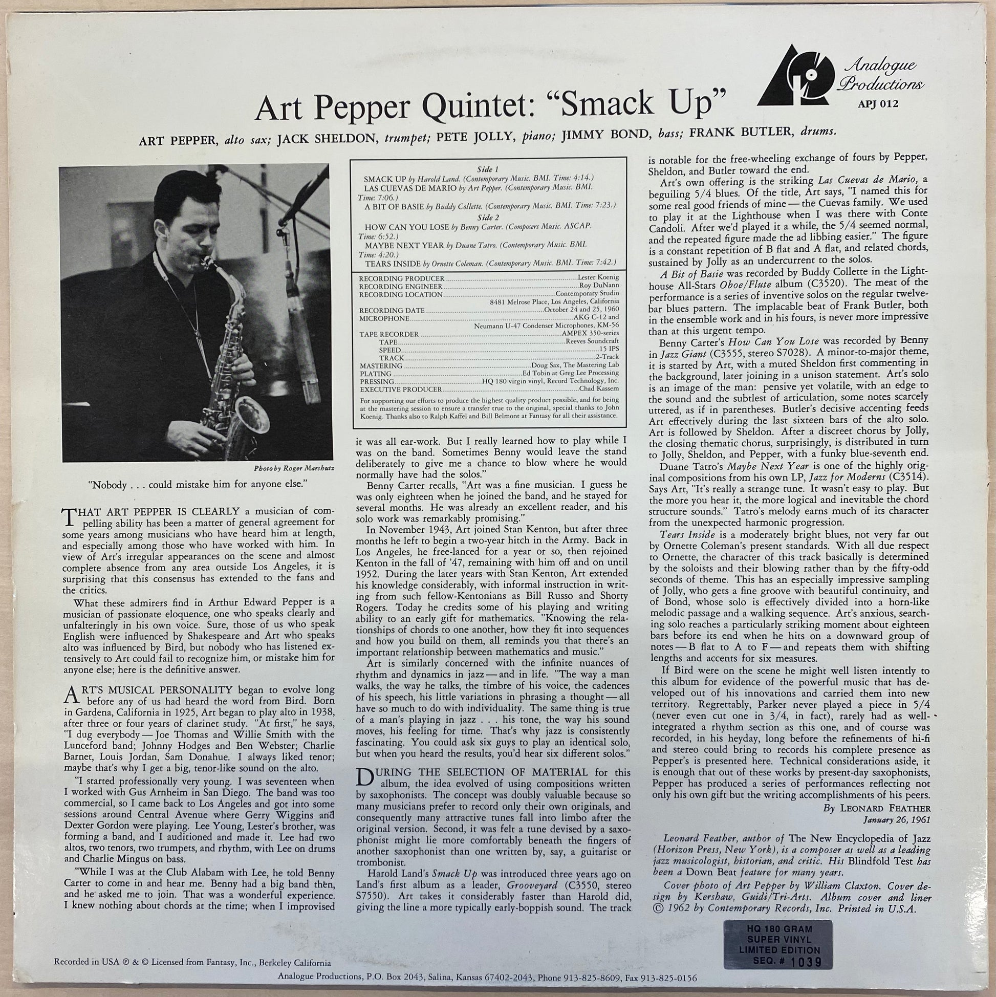 Art Pepper Quintet