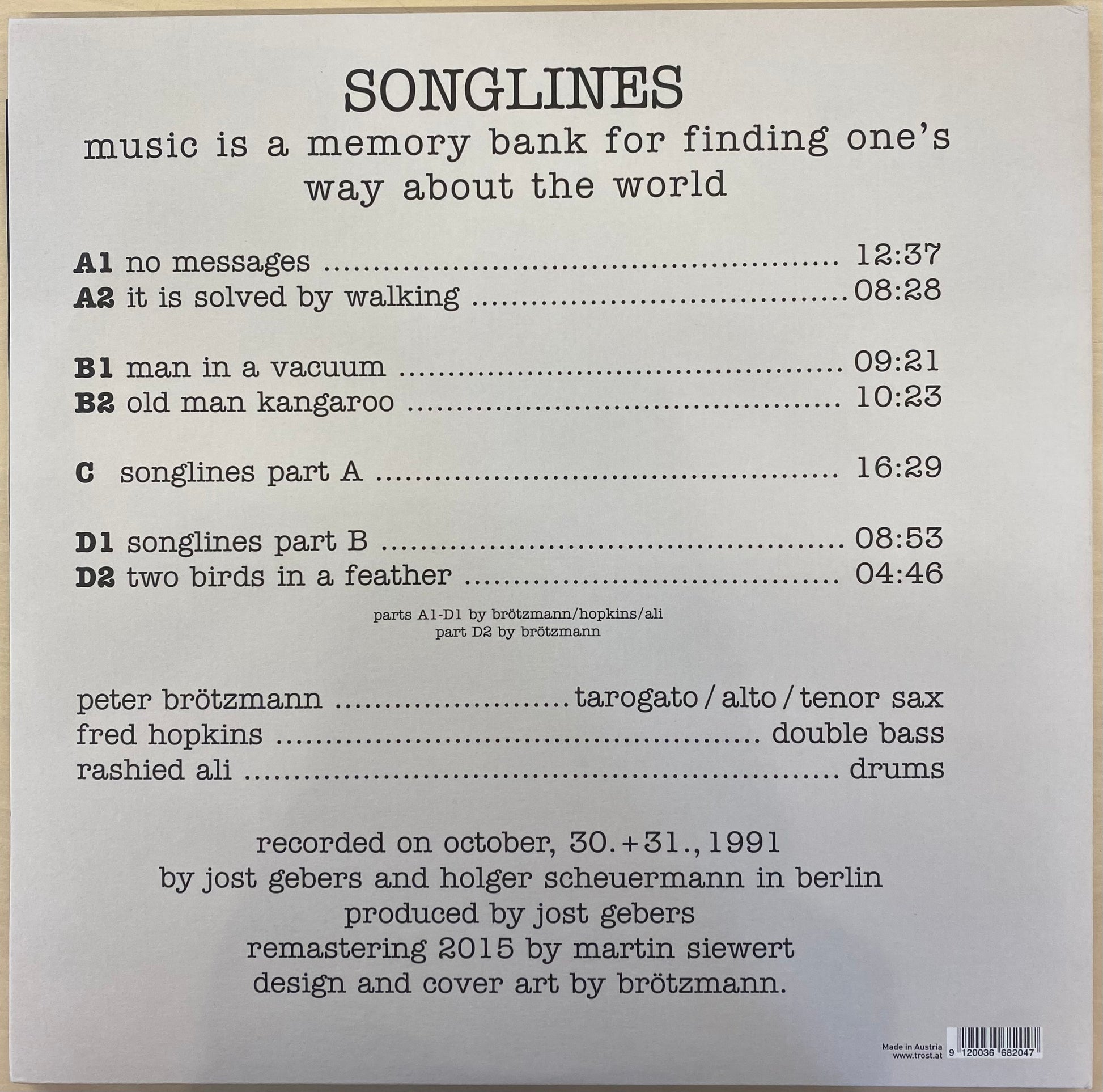 Peter Brötzmann / Fred Hopkins / Rashied Ali