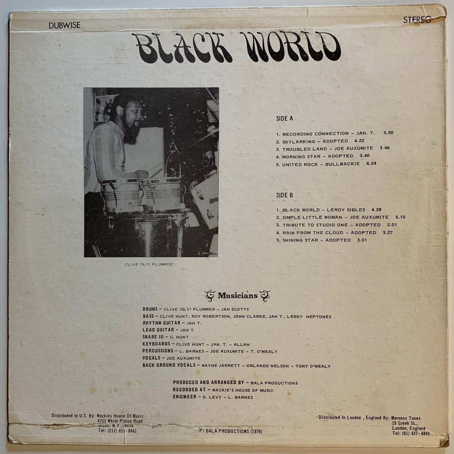 【USED】Bullwackies All Stars - Black World Dub (LP)