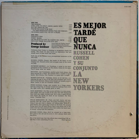 【USED】Russell Cohen Y Su Conjunto La New Yorkers - Es Mejor Tarde Que Nunca (LP)